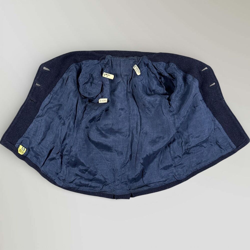 Vintage Little Boy's Wool Pea Coat Blue w/ US Navy Patch Size 2 read description - Picture 4 of 9